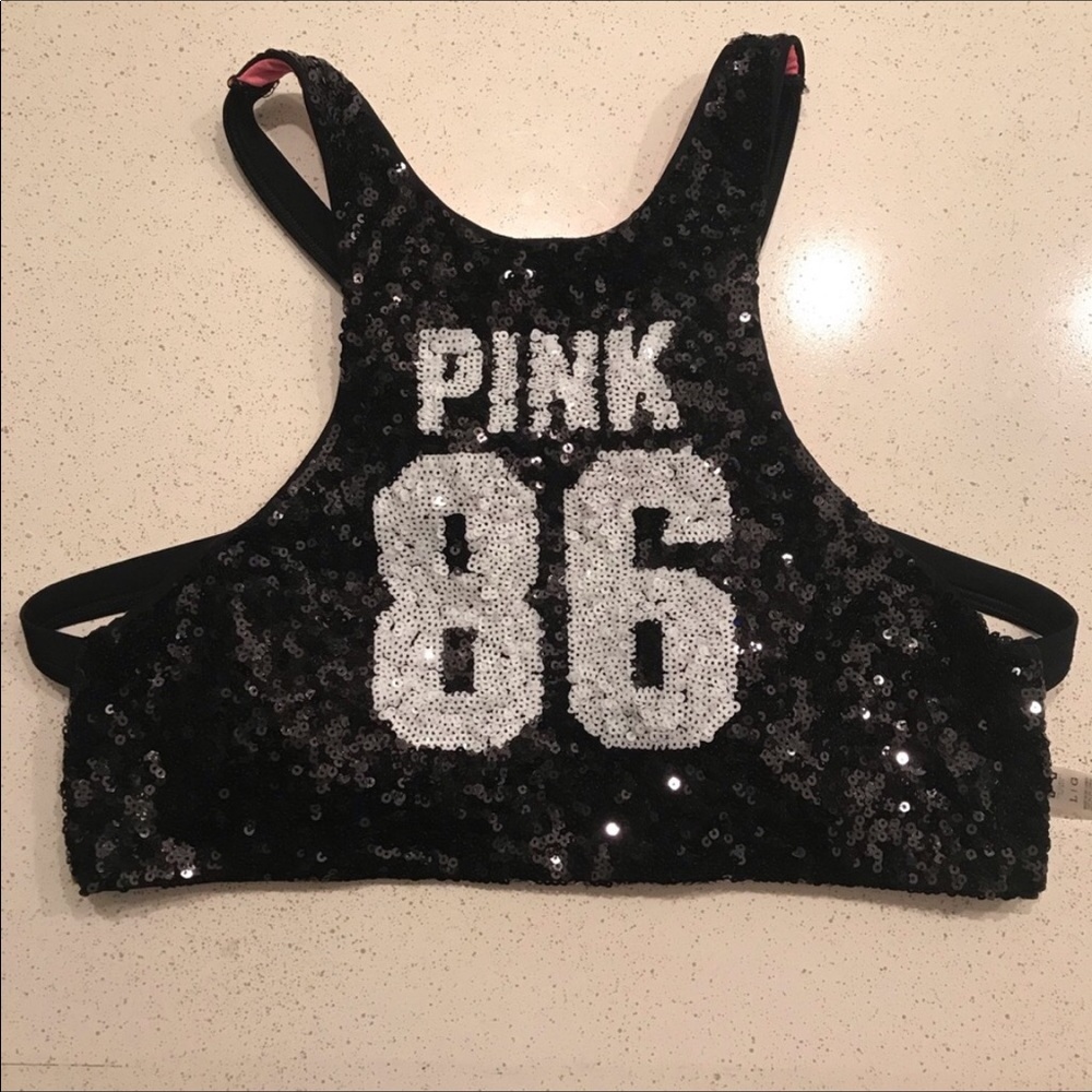 VS-PINK Sequenced Halter Top Swimwear